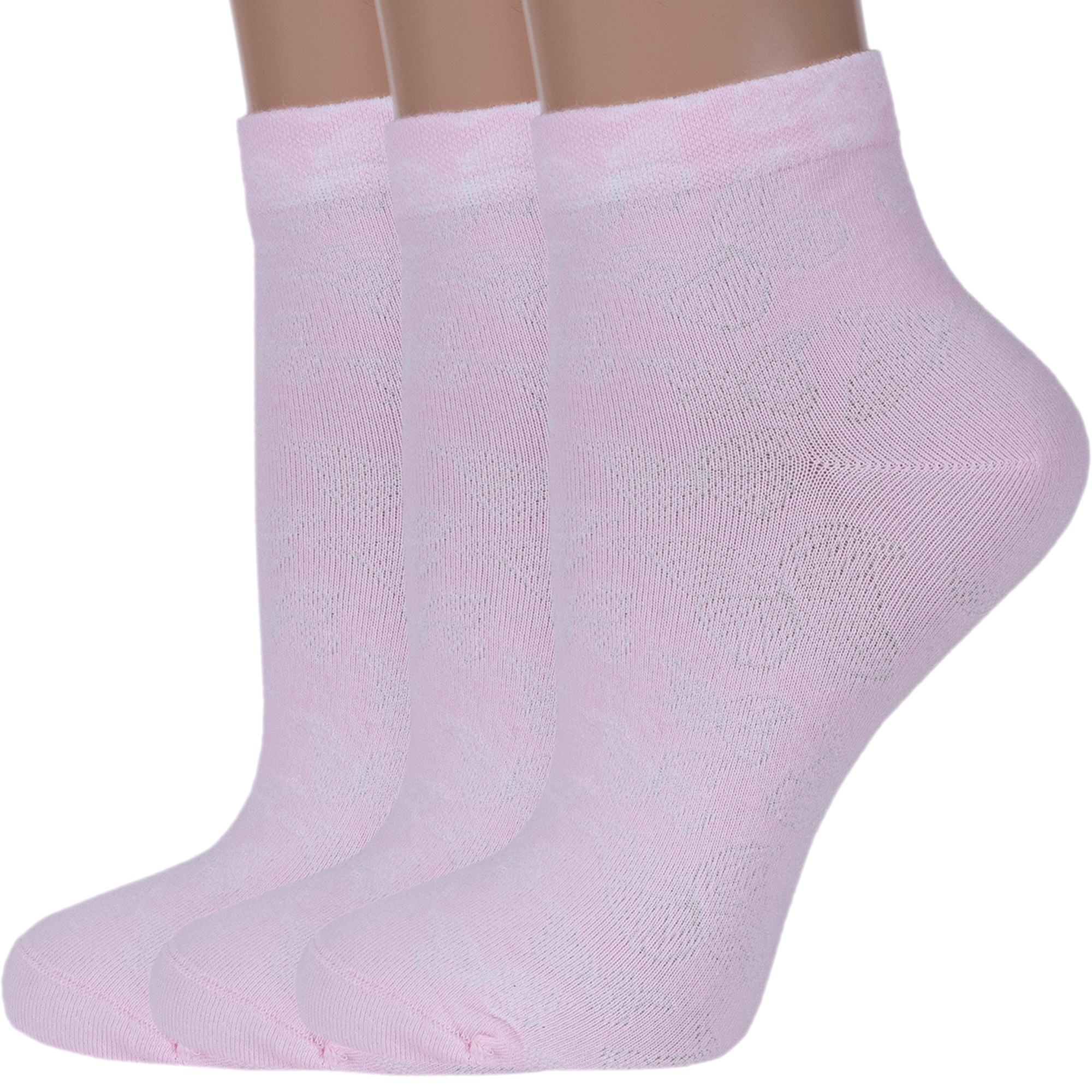 Комплект носков женских Rusocks 3-Ж-1527 розовых 23-25 406₽