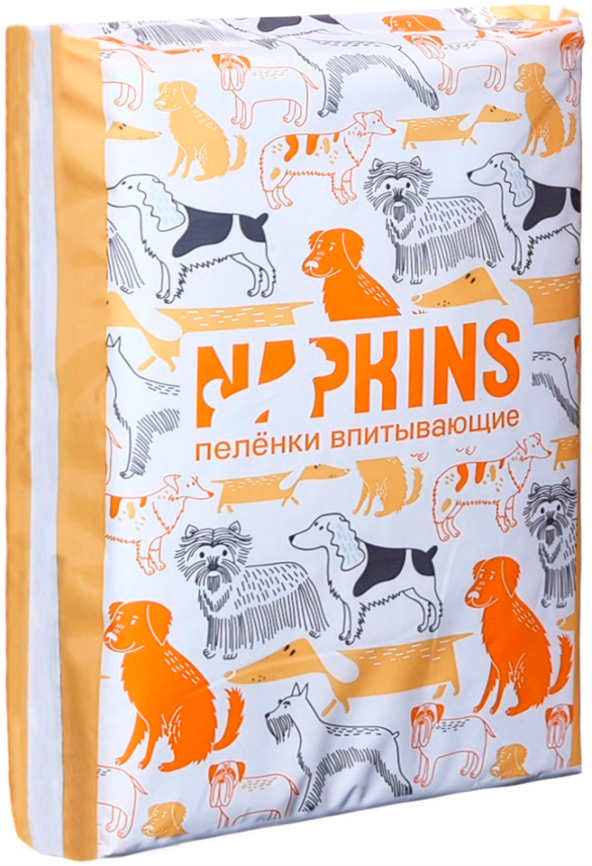 Пеленки впитывающие для животных Napkins 60 х 40 см, 30 шт