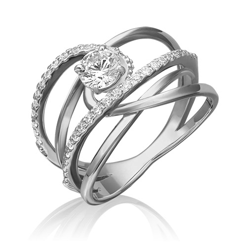 

Кольцо из золота р. 17,5 PLATINA jewelry 01-5286-00-501-1120-38, фианит, 01-5286-00-501-1120-38