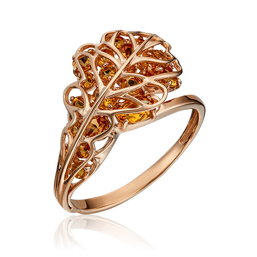 

Кольцо из золота р. 17 PLATINA jewelry 01-5375-00-206-1110-57, цитрин, 01-5375-00-206-1110-57