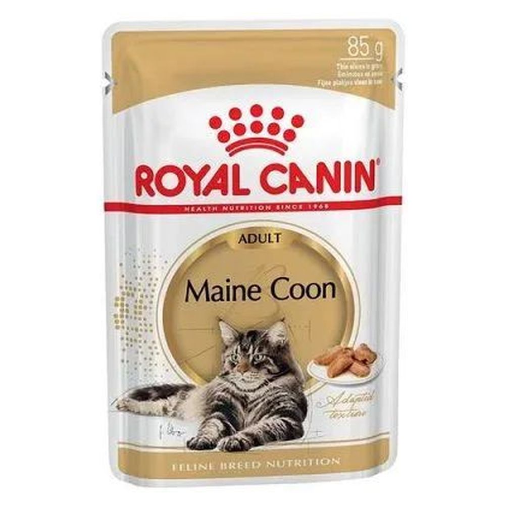 фото Влажный корм для кошек royal canin, для породы мэйн кун, в соусе, 85г