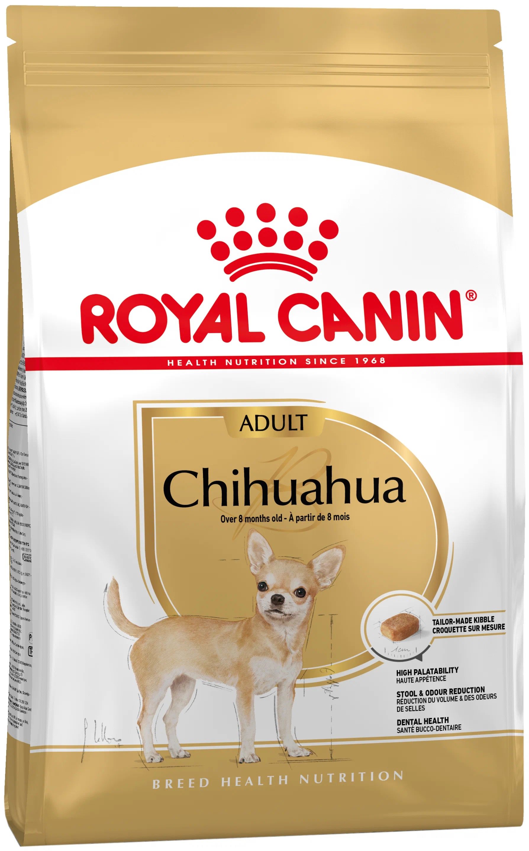 

Сухой корм для взрослых собак ROYAL CANIN CHIHUAHUA ADULT, для чихуахуа, 4 шт по 3 кг
