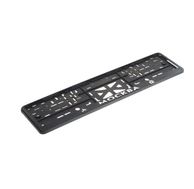 

Рамка для номерного знака AB-012MO (112/1-МО-с) SILVER с защелкой и надписью М 1шт