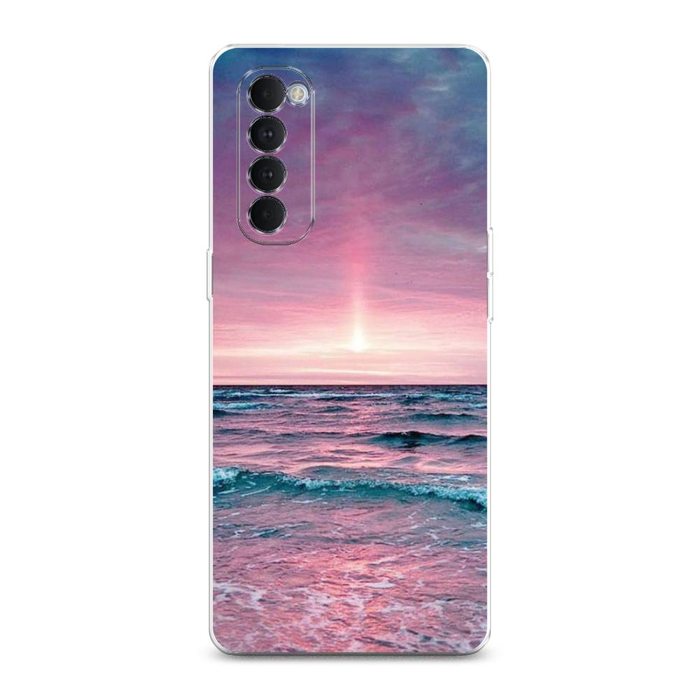 

Чехол на Oppo Reno 4 Pro "Восход 3", Розовый;голубой, 258950-2