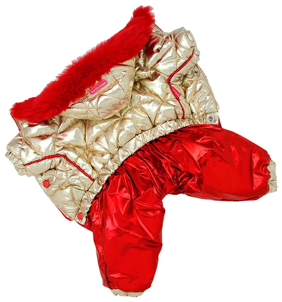 

Комбинезон для собак For My Dogs FW1093-2021 F (20) для девочек золото-красный, 4616674119595