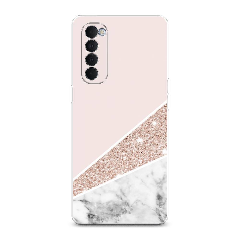 

Чехол на Oppo Reno 4 Pro "Блестящий розовый мрамор", 258950-3
