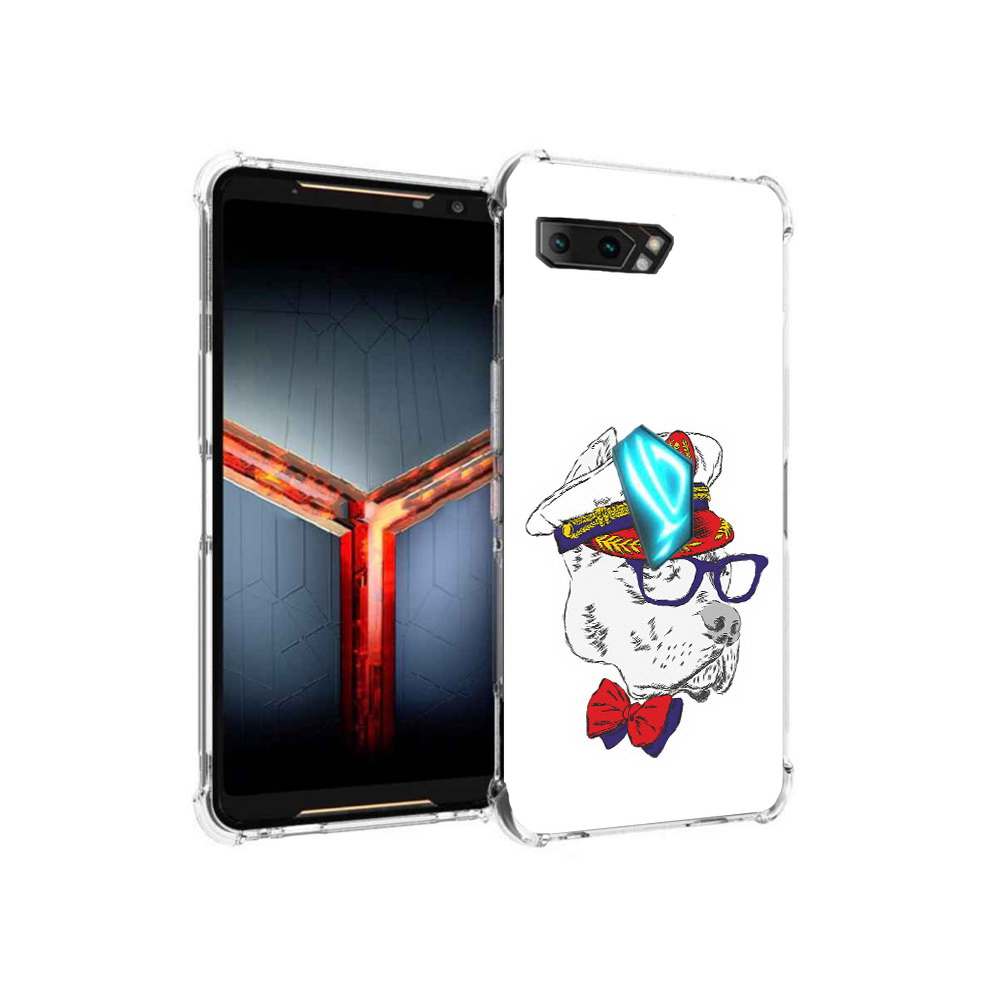 

Чехол MyPads Tocco для Asus ROG Phone 2 бульдог, Прозрачный, Tocco