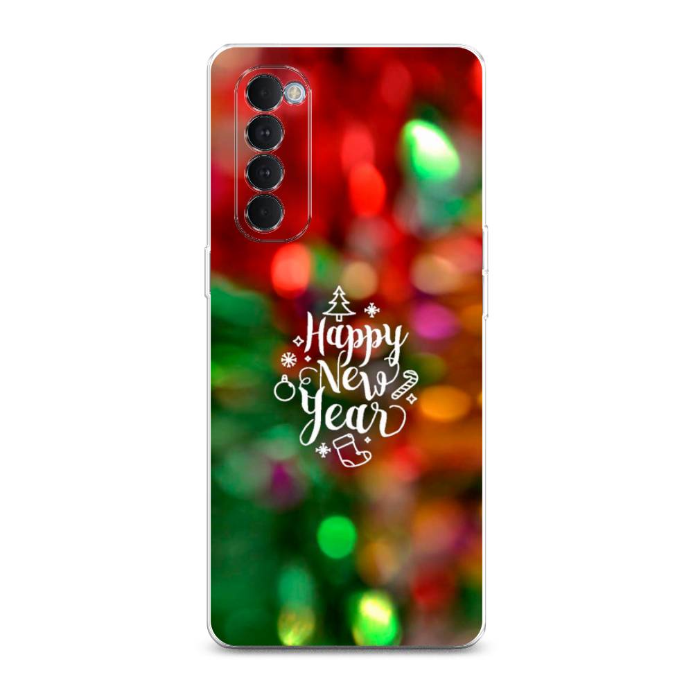 

Чехол на Oppo Reno 4 Pro "Новый Год на елке", Зеленый;красный;желтый, 258950-5
