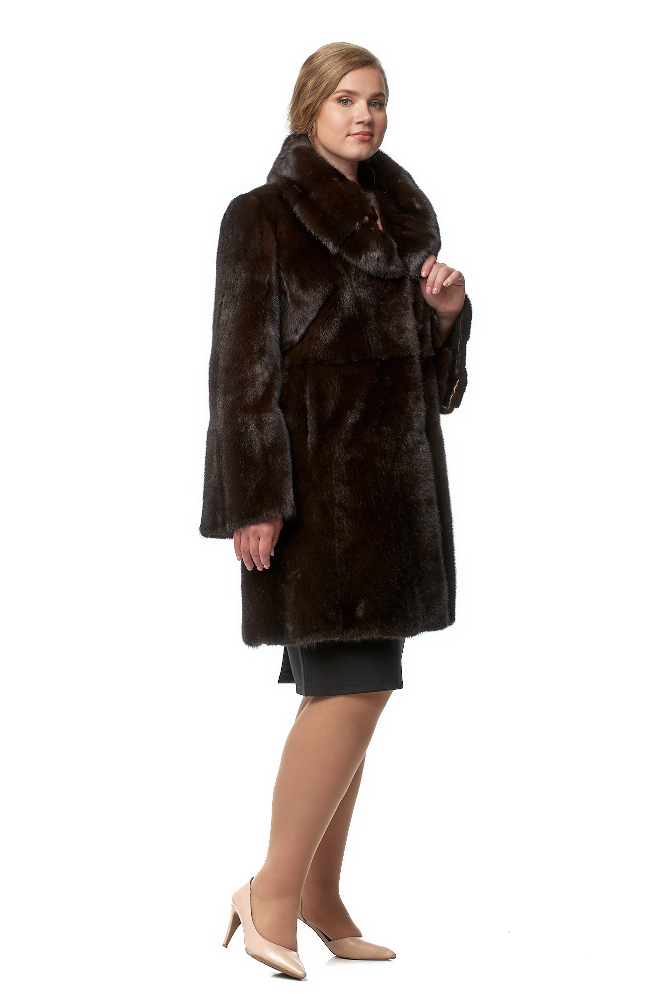

Шуба женская МОСМЕХА 8016725 черная 50 RU, 8016725