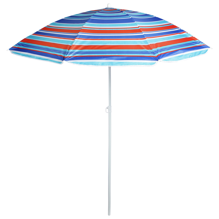 Зонт пляжный «Модерн» с серебряным покрытием, d=180 cм, h=195 см, МИКС