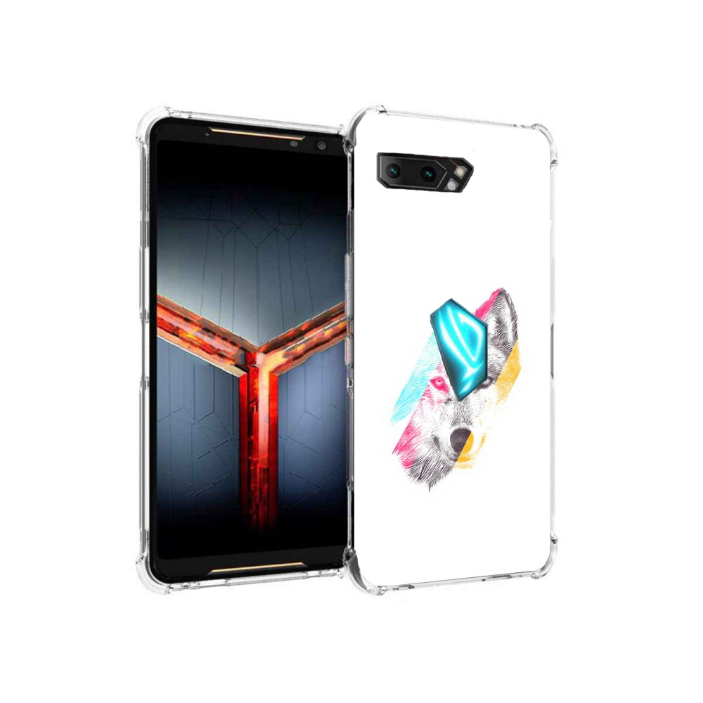 

Чехол MyPads Tocco для Asus ROG Phone 2 волк градиент, Прозрачный, Tocco