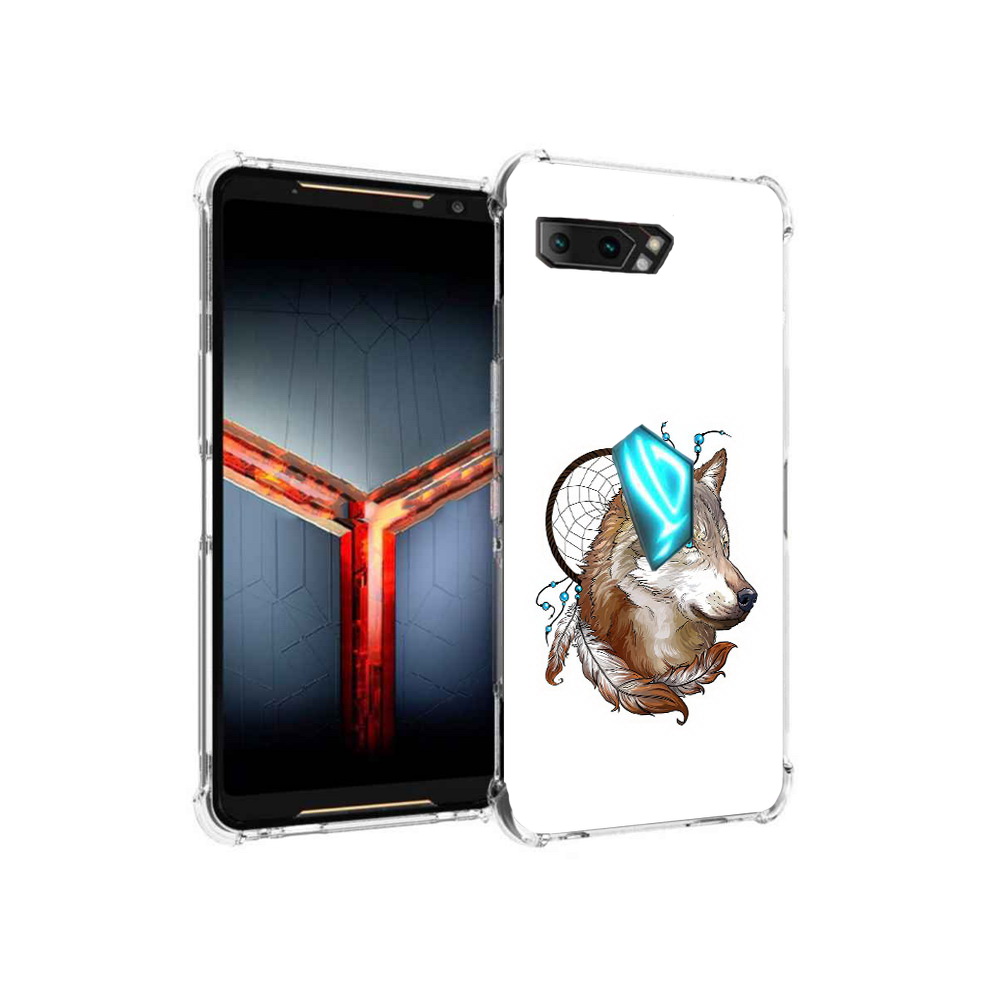 

Чехол MyPads Tocco для Asus ROG Phone 2 волк и ловец снов, Прозрачный, Tocco