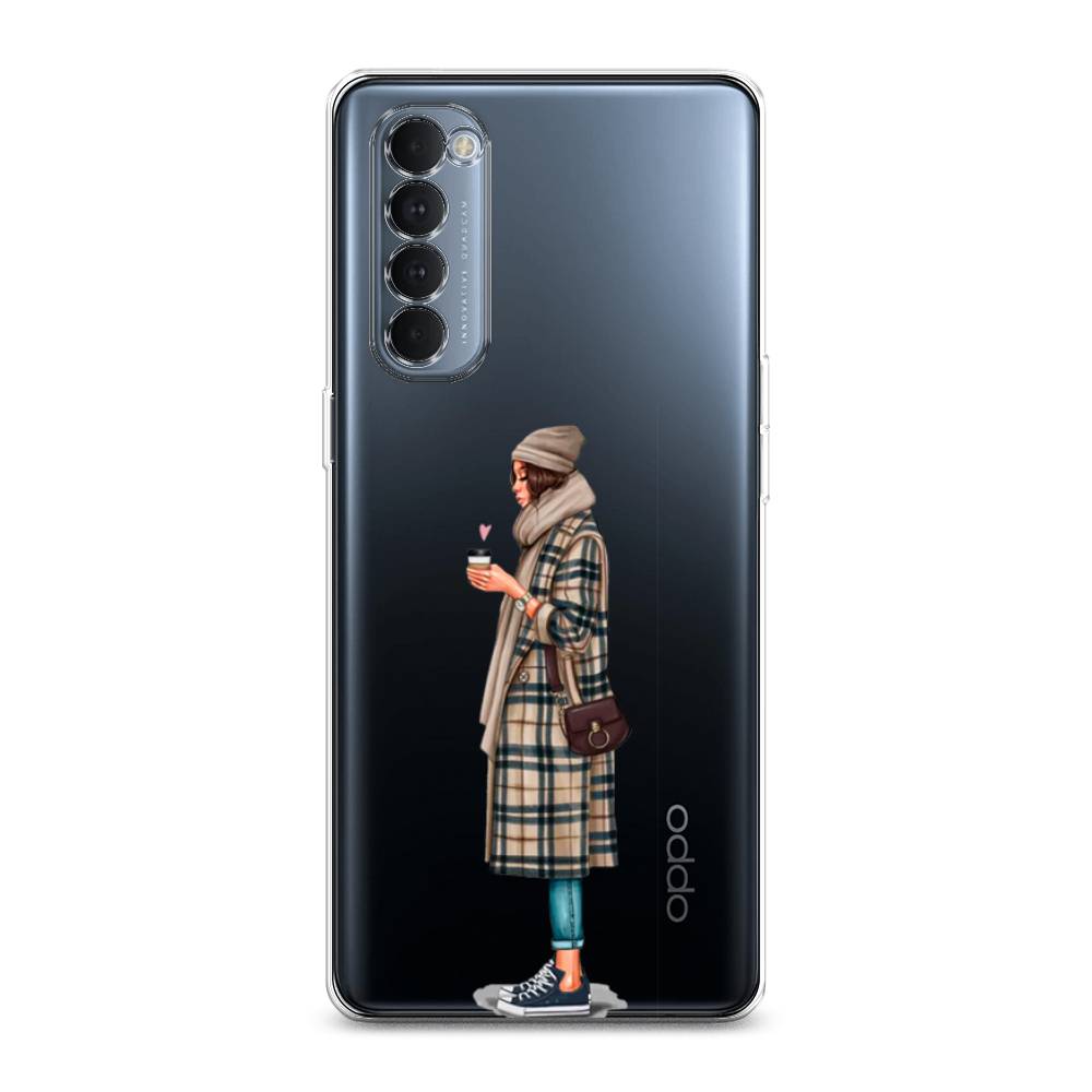 

Чехол на Oppo Reno 4 Pro "Утренний кофе", Коричневый;бежевый, 258950-6