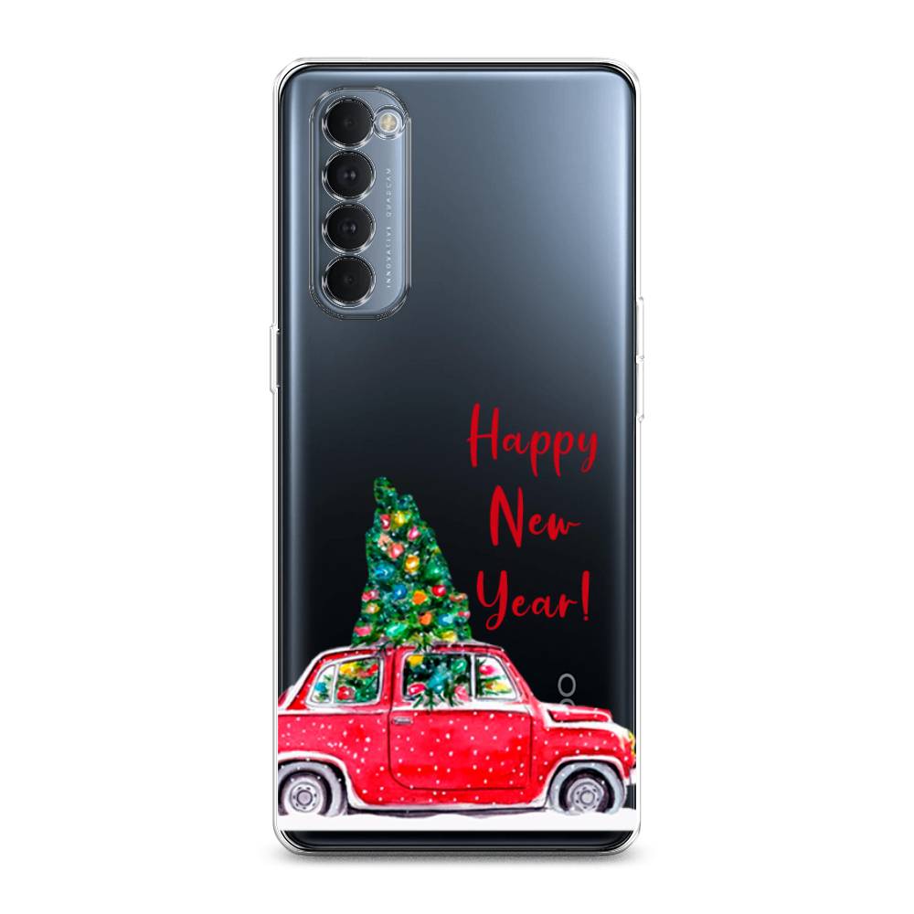 

Чехол на Oppo Reno 4 Pro "Happy New Year", Красный;зеленый, 258950-5