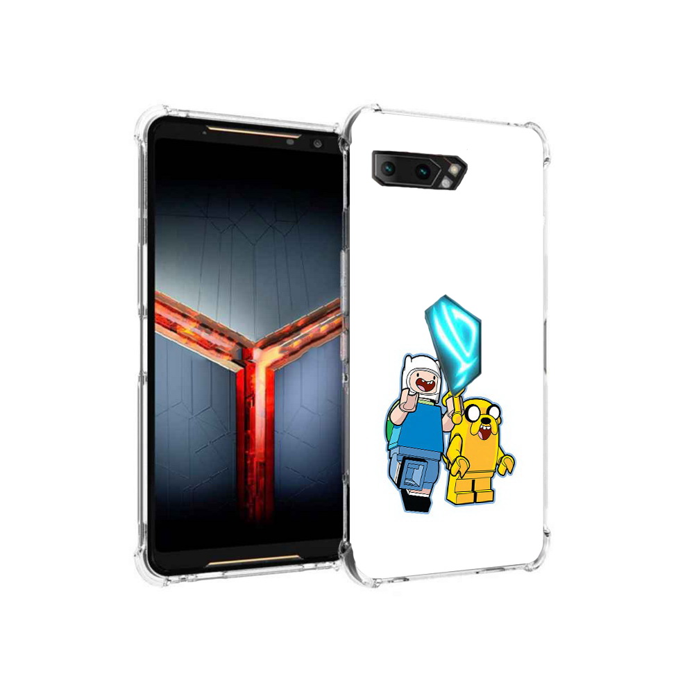 

Чехол MyPads Tocco для Asus ROG Phone 2 время приключений лего, Прозрачный, Tocco