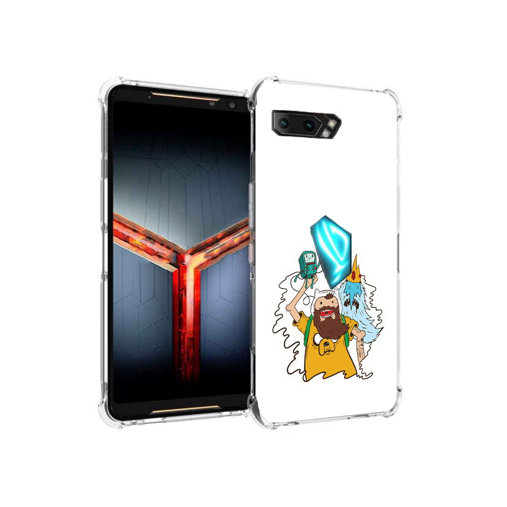 

Чехол MyPads Tocco для Asus ROG Phone 2 время приключений старый Финн, Прозрачный, Tocco