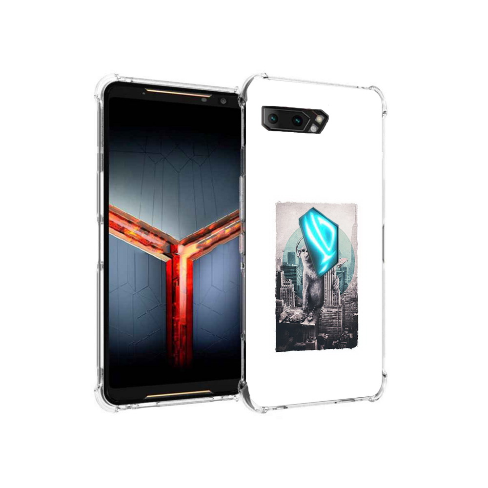 

Чехол MyPads Tocco для Asus ROG Phone 2 выдра в городе, Прозрачный, Tocco