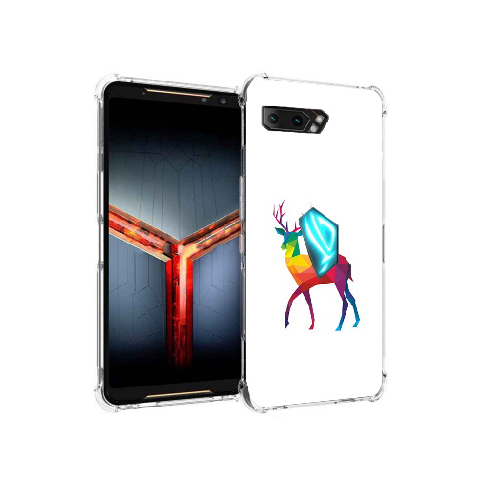 

Чехол MyPads Tocco для Asus ROG Phone 2 геометрический олень, Прозрачный, Tocco