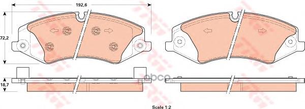 

Колодки Тормозные Land Rover Discovery,Range Rover Sport (09-) Передние (4Шт.) Trw Gdb1898