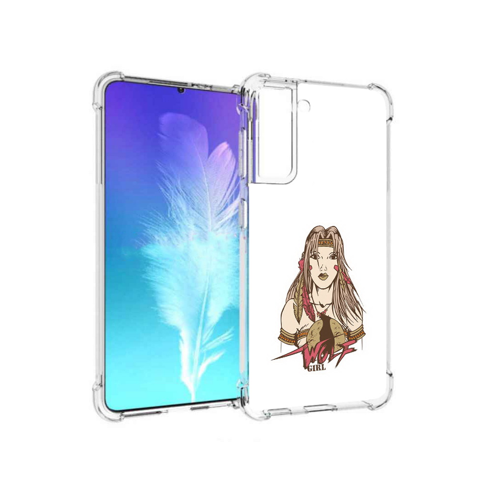 

Чехол MyPads Tocco для Samsung Galaxy S21 девушка волк (PT157088.510.306), Прозрачный, Tocco