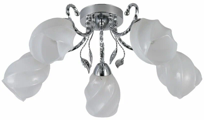 Светильник Charlotte 5х40Вт Е27 хром 57х57х22см