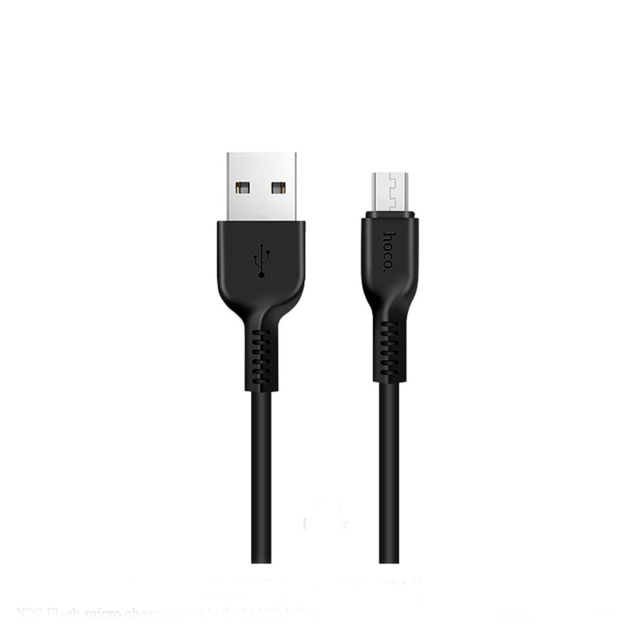 

Кабель Hoco X20 Flash micro USB - USB 2м, черный, X20 Flash