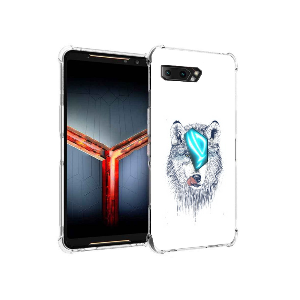 

Чехол MyPads Tocco для Asus ROG Phone 2 голодгый волк, Прозрачный, Tocco