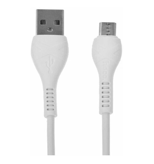 

Кабель Hoco X37, microUSB - USB, 2.4 А, 1 м, PVC оплетка, белый