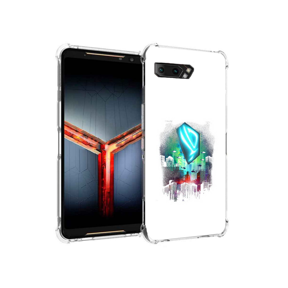 

Чехол MyPads Tocco для Asus ROG Phone 2 город в свечении, Прозрачный, Tocco