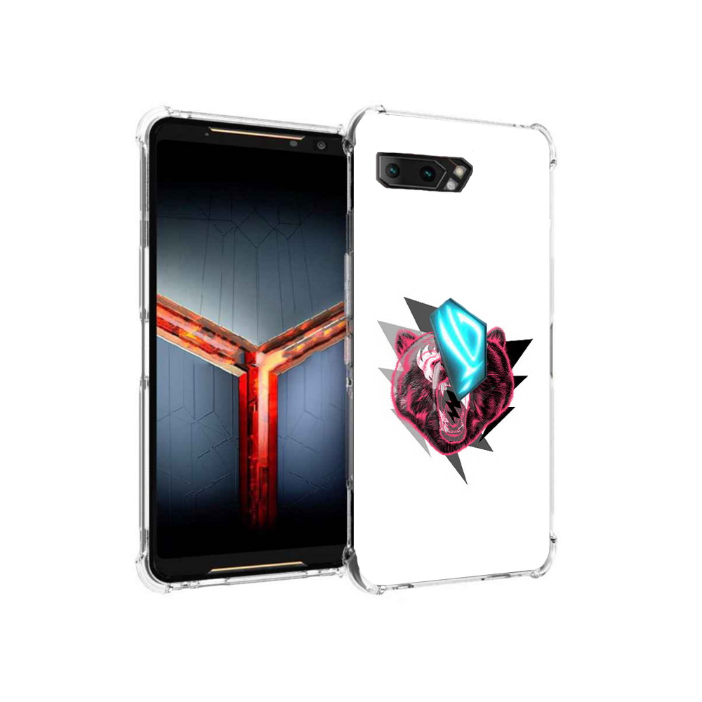 

Чехол MyPads Tocco для Asus ROG Phone 2 грозовой медведь, Прозрачный, Tocco