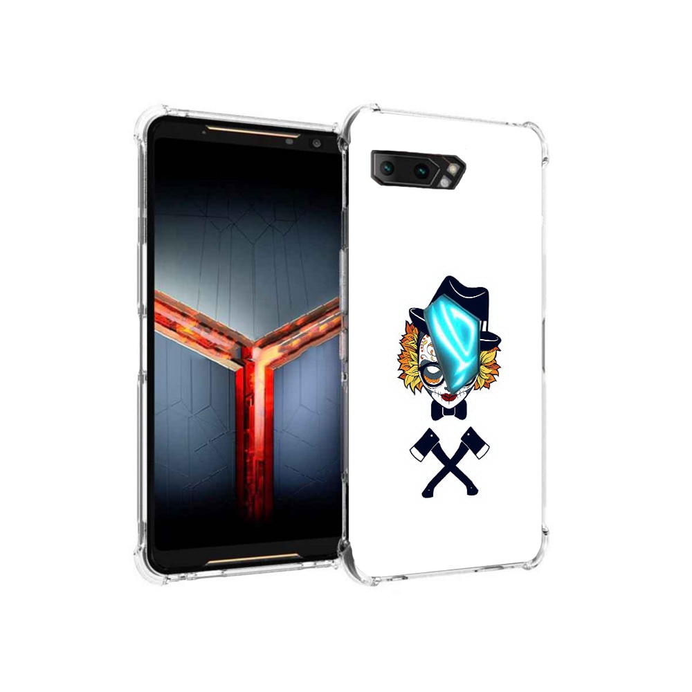 

Чехол MyPads Tocco для Asus ROG Phone 2 девушка в маске с топорами рисунок, Прозрачный, Tocco
