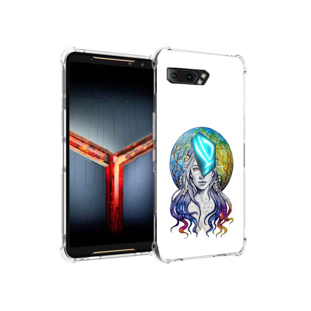 

Чехол MyPads Tocco для Asus ROG Phone 2 девушка с красивыми волосами, Прозрачный, Tocco