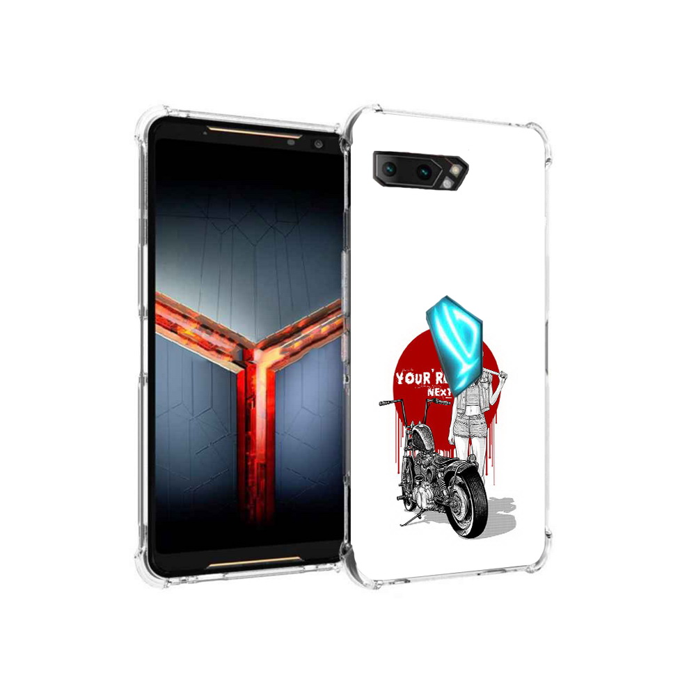 

Чехол MyPads Tocco для Asus ROG Phone 2 девушка с мотоциклом, Прозрачный, Tocco