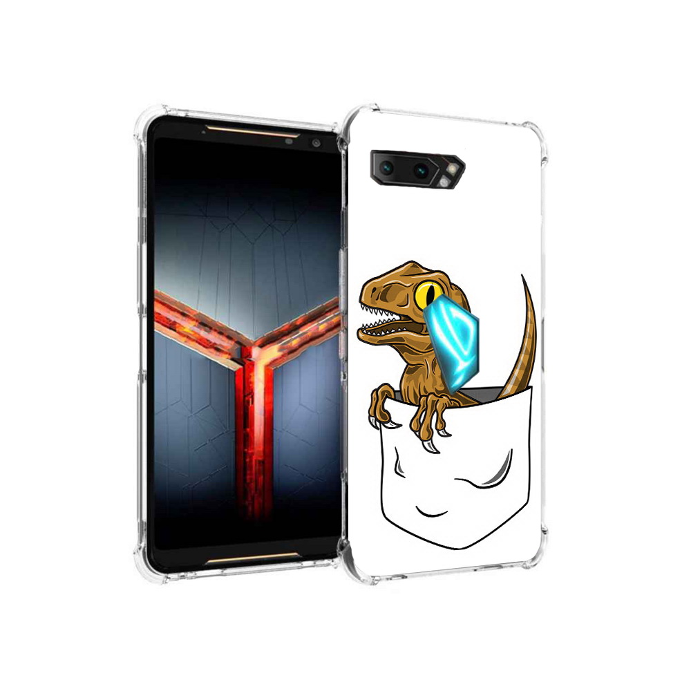 

Чехол MyPads Tocco для Asus ROG Phone 2 динозавр в кармане, Прозрачный, Tocco