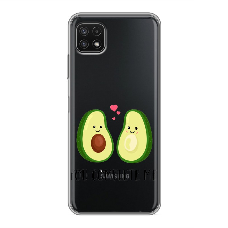 

Полупрозрачный дизайнерский силиконовый чехол для Samsung Galaxy A22s 5G Парочка Авокадо