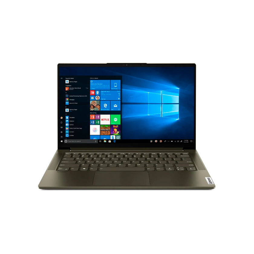 фото Ноутбук lenovo yoga slim 7 14iil05 green (82a100hbru)