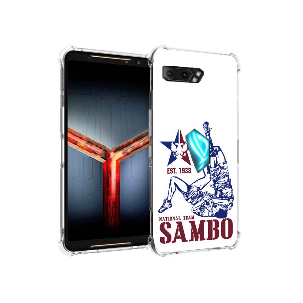 

Чехол MyPads Tocco для Asus ROG Phone 2 единоборства самбо, Прозрачный, Tocco