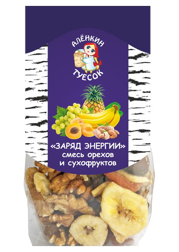 

Фруктово-ореховая смесь Аленкин Туесок Заряд энергии 150 г