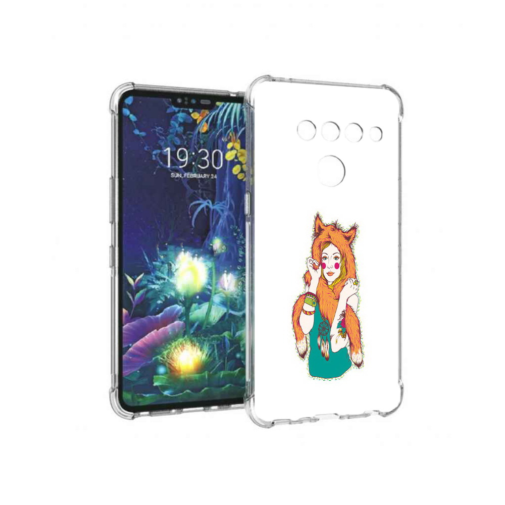 

Чехол MyPads Tocco для LG V50 ThinQ Девушка лиса, Прозрачный, Tocco