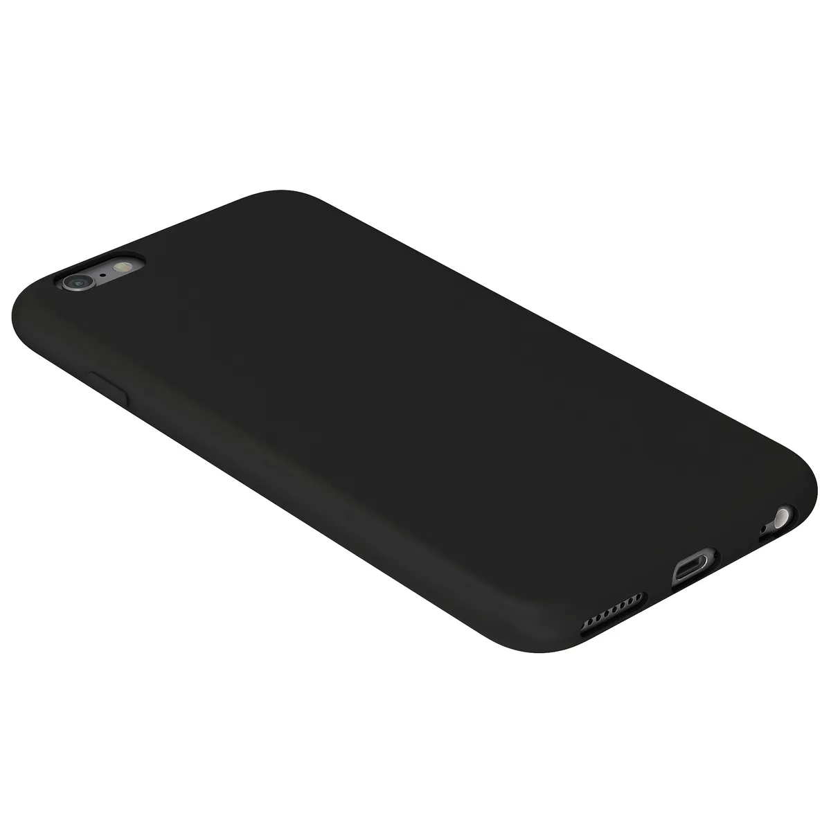 фото Силиконовый чехол tpu case матовый для iphone 6 черный pc