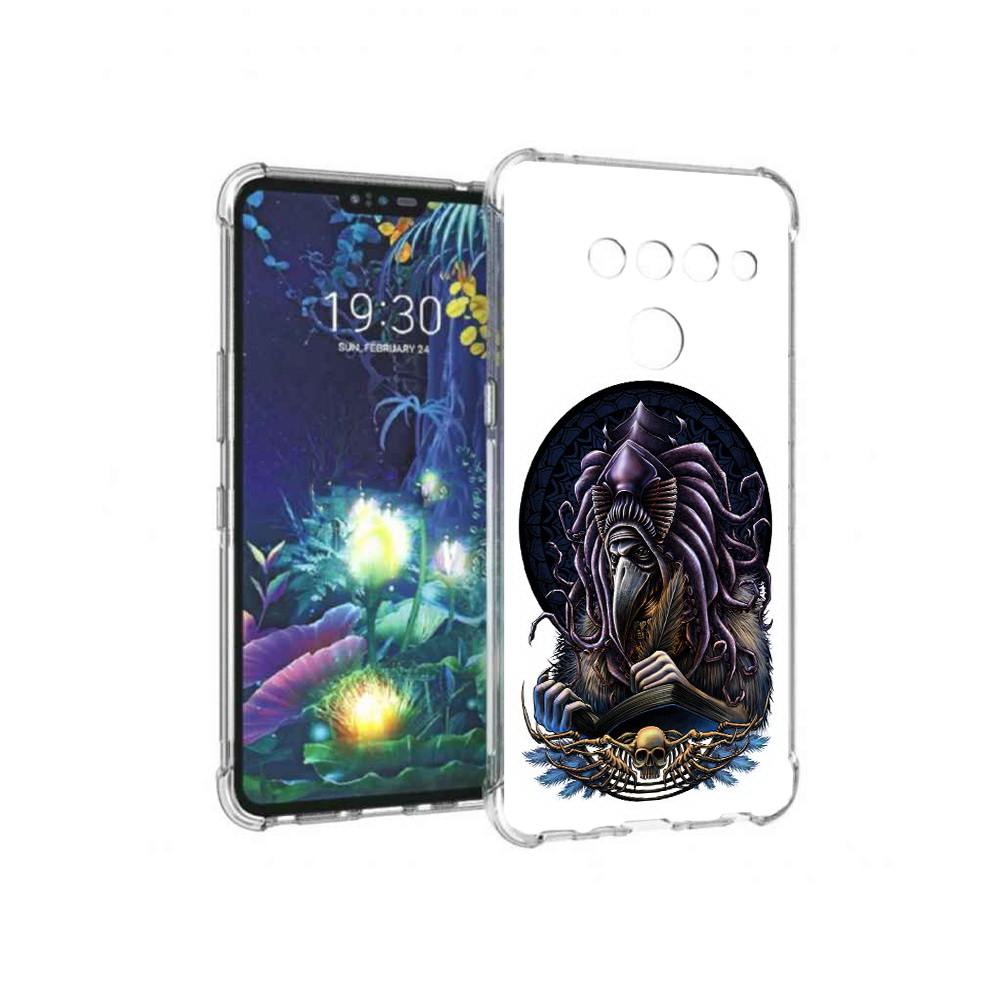 

Чехол MyPads Tocco для LG V50 ThinQ умный ворон, Прозрачный, Tocco