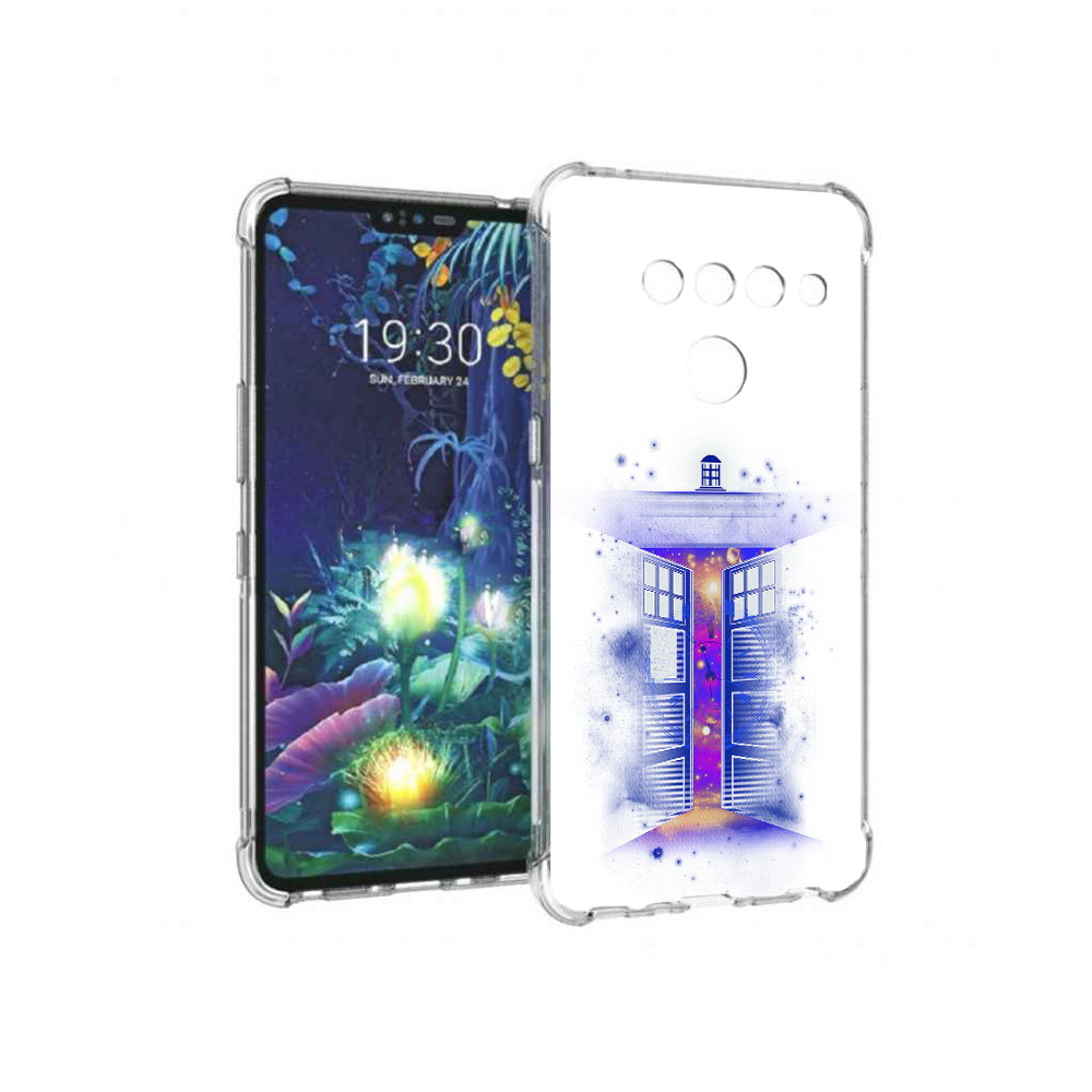 

Чехол MyPads Tocco для LG V50 ThinQ фиолетовый уголок абстракция, Прозрачный, Tocco