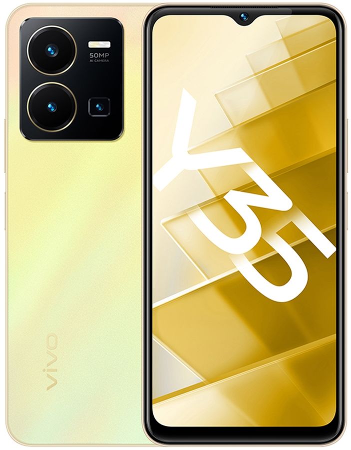 

Смартфон vivo Y35 4/128Gb, золотой рассвет