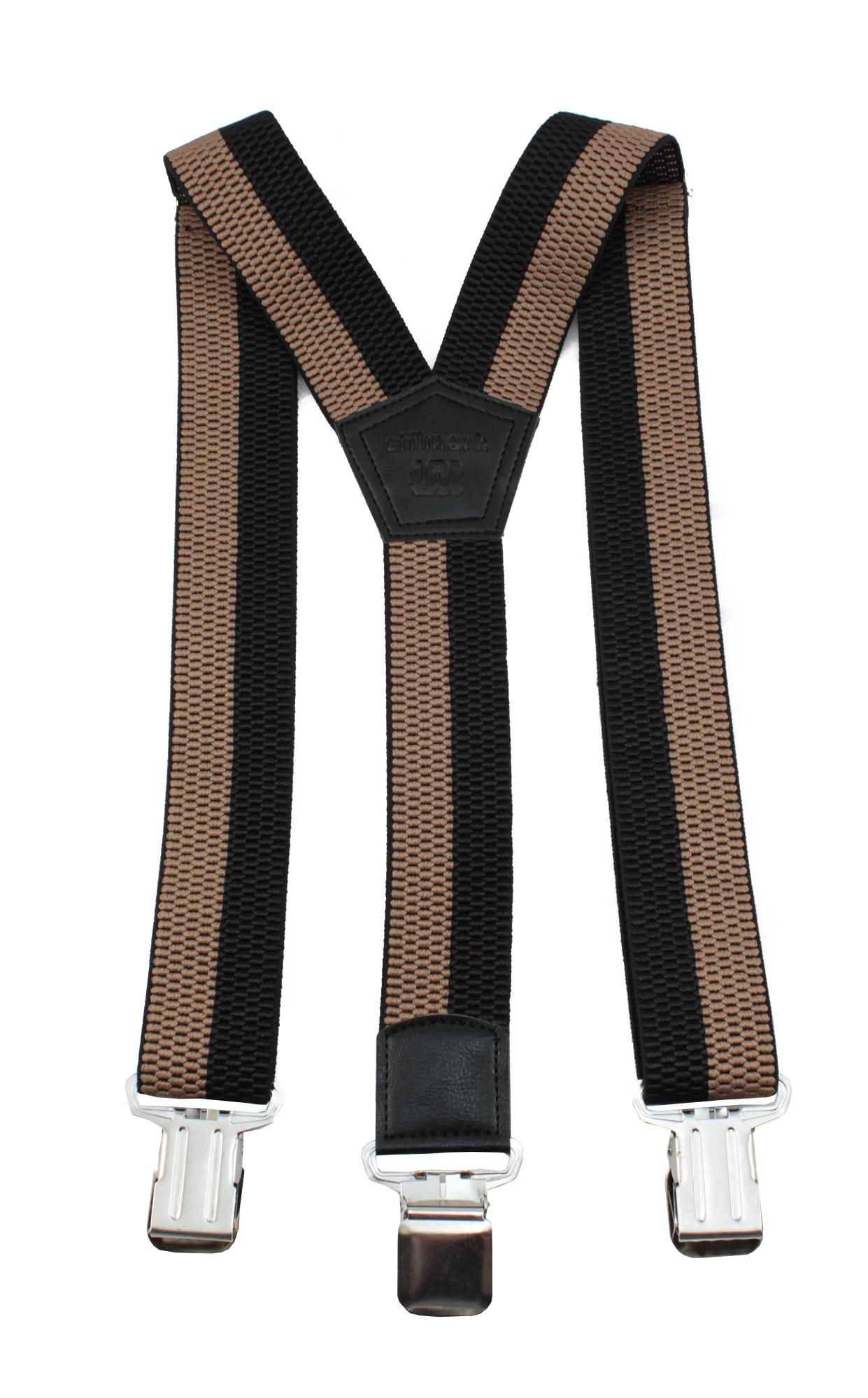 фото Подтяжки мужские stilmark в18 черные/бежевые