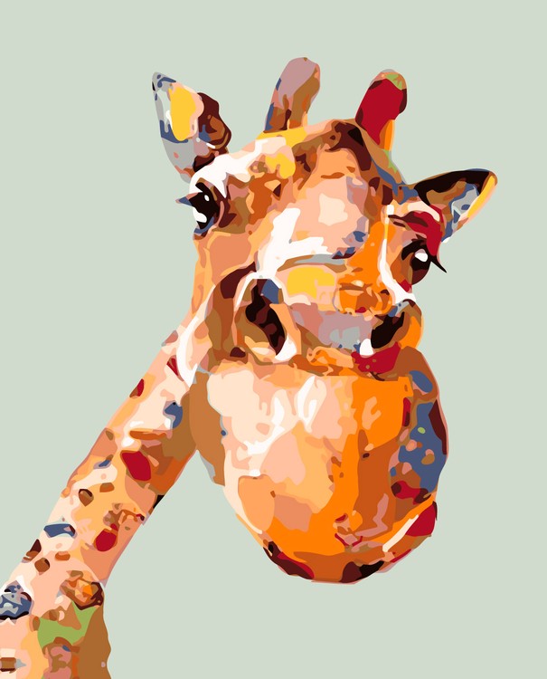 фото Живопись по номерам живопись по номерам веселый жираф 40x50