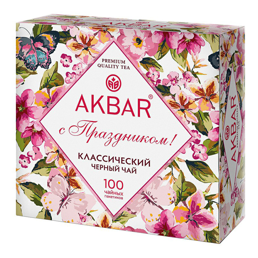 Чай черный Akbar Классическая серия роза в пакетиках 2 г х 100 шт
