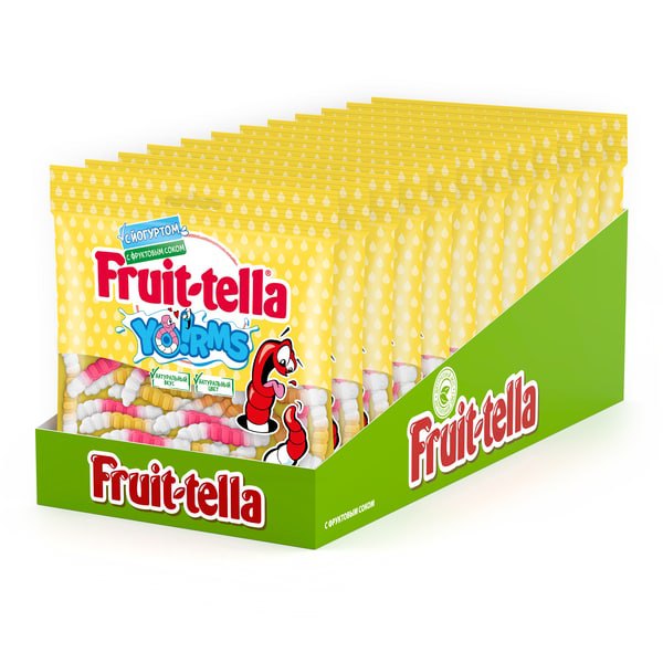 

Мармелад жевательный Fruittella Yo!rms, 15шт. по 138г.
