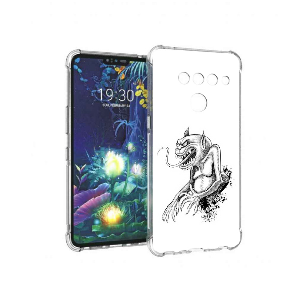 

Чехол MyPads Tocco для LG V50 ThinQ чорт, Прозрачный, Tocco