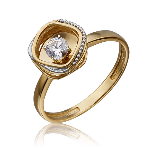 

Кольцо из золота р. 18 PLATINA jewelry 01-5232-00-501-1130-38, фианит, 01-5232-00-501-1130-38