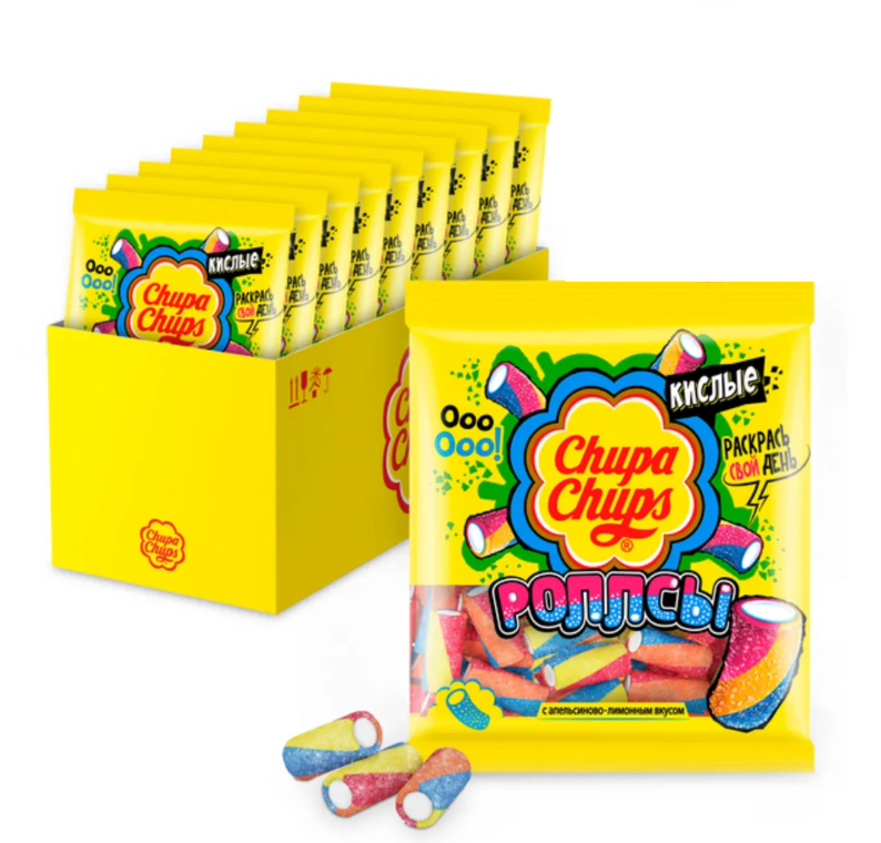 Мармелад chupa chups Sour Infernals Chews 120г